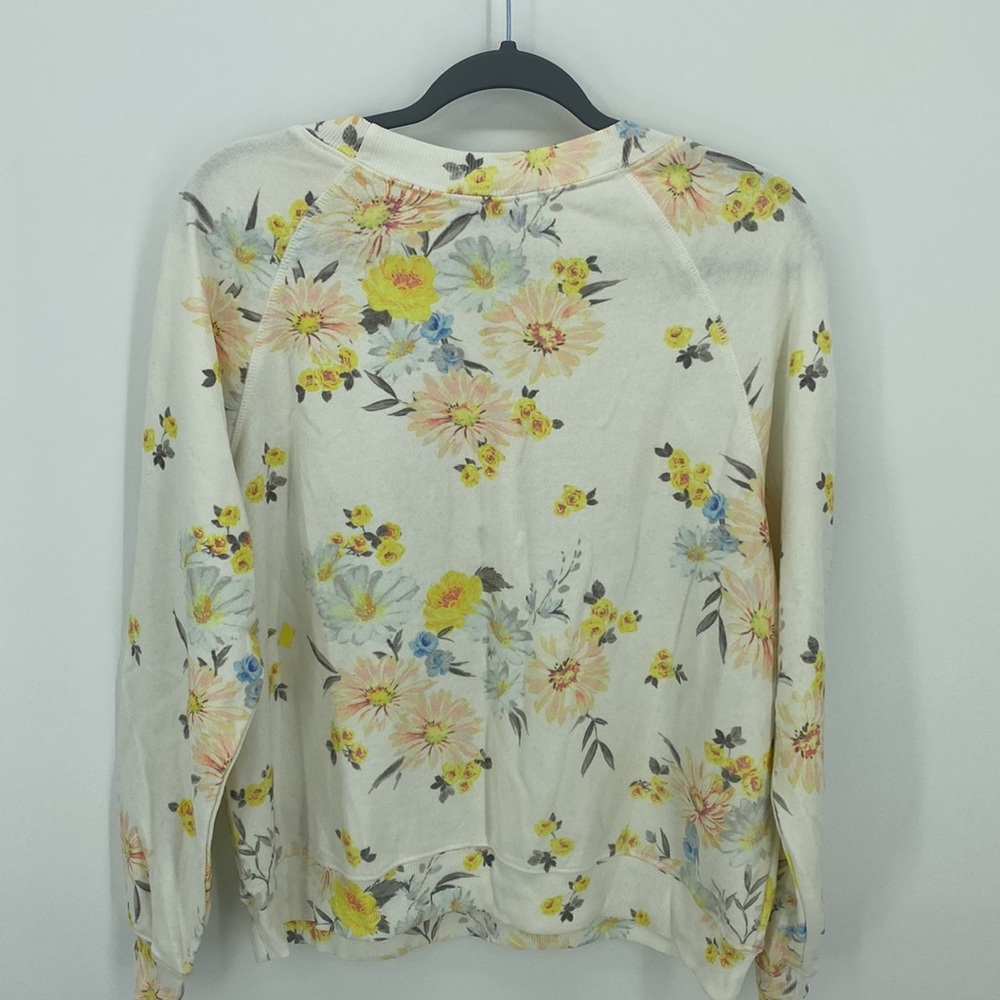 Wildfox Just Smile Floral Sweatshirt Size Small NWT Oversized Fit - Picture 5 of 8